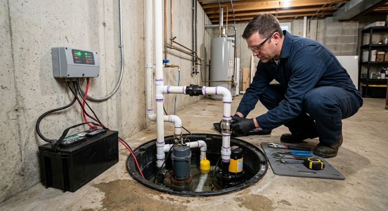 Sump Pump Relocation in Huntsville, AL